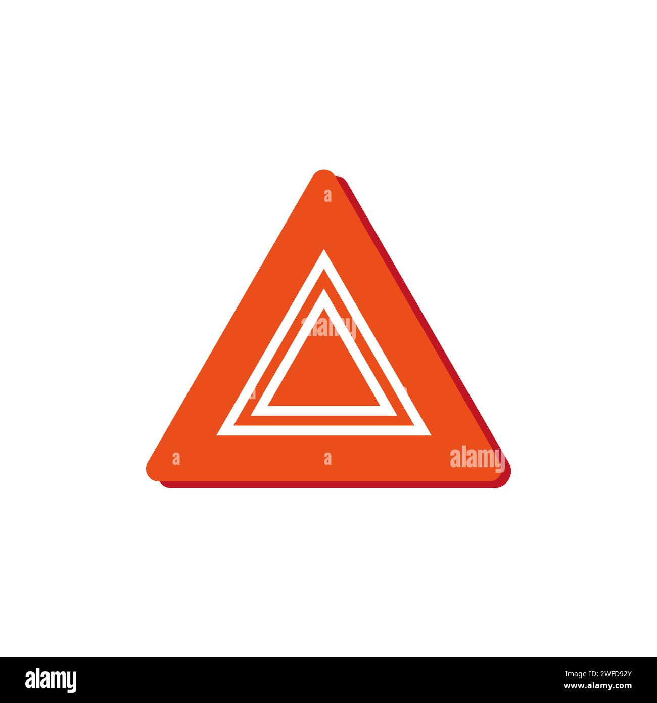Hazard warning lights flashes button in car. Vector illustration. Stock image. EPS 10. Stock Vector