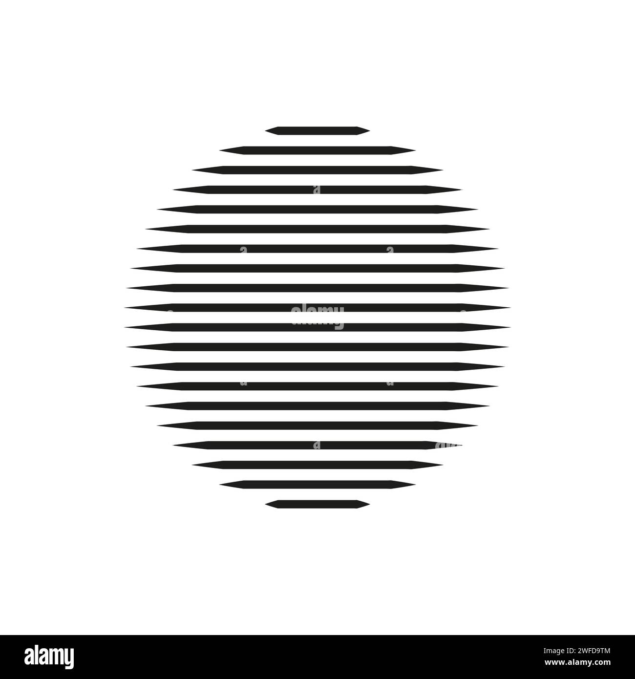 stripes pattern circle, lines pattern circle, abstract circle. Vector ...