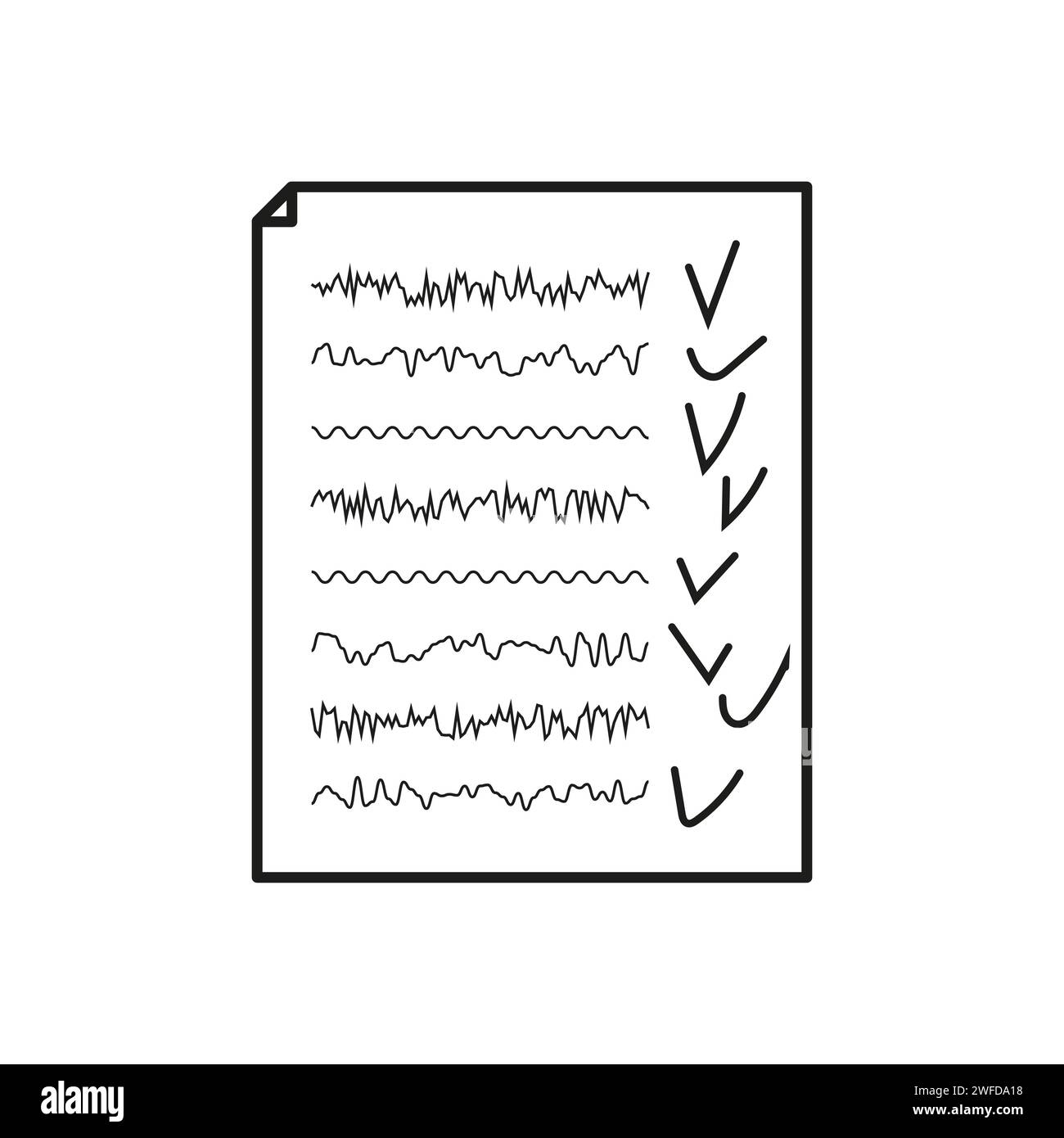 check to do list, bullet, check mark and check box in a doodle sketch ...