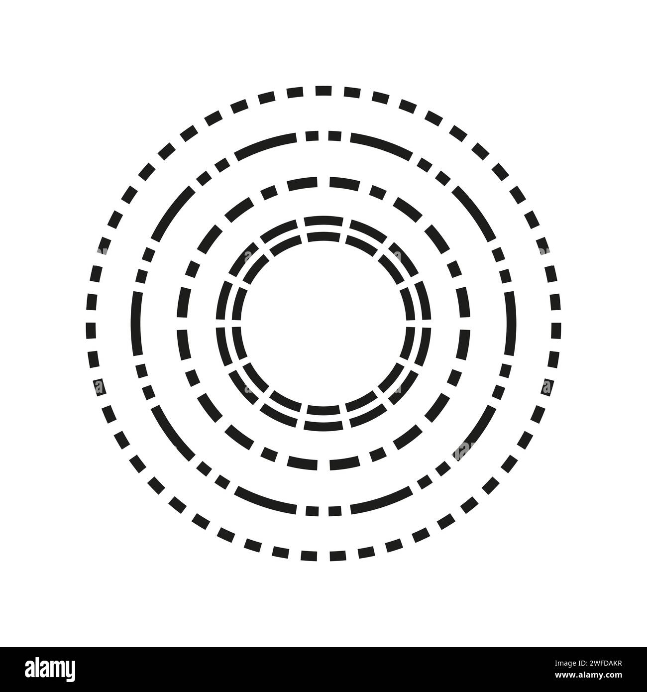 Round circle stork dash clear background.Vector illustration. EPS 10. Stock Vector