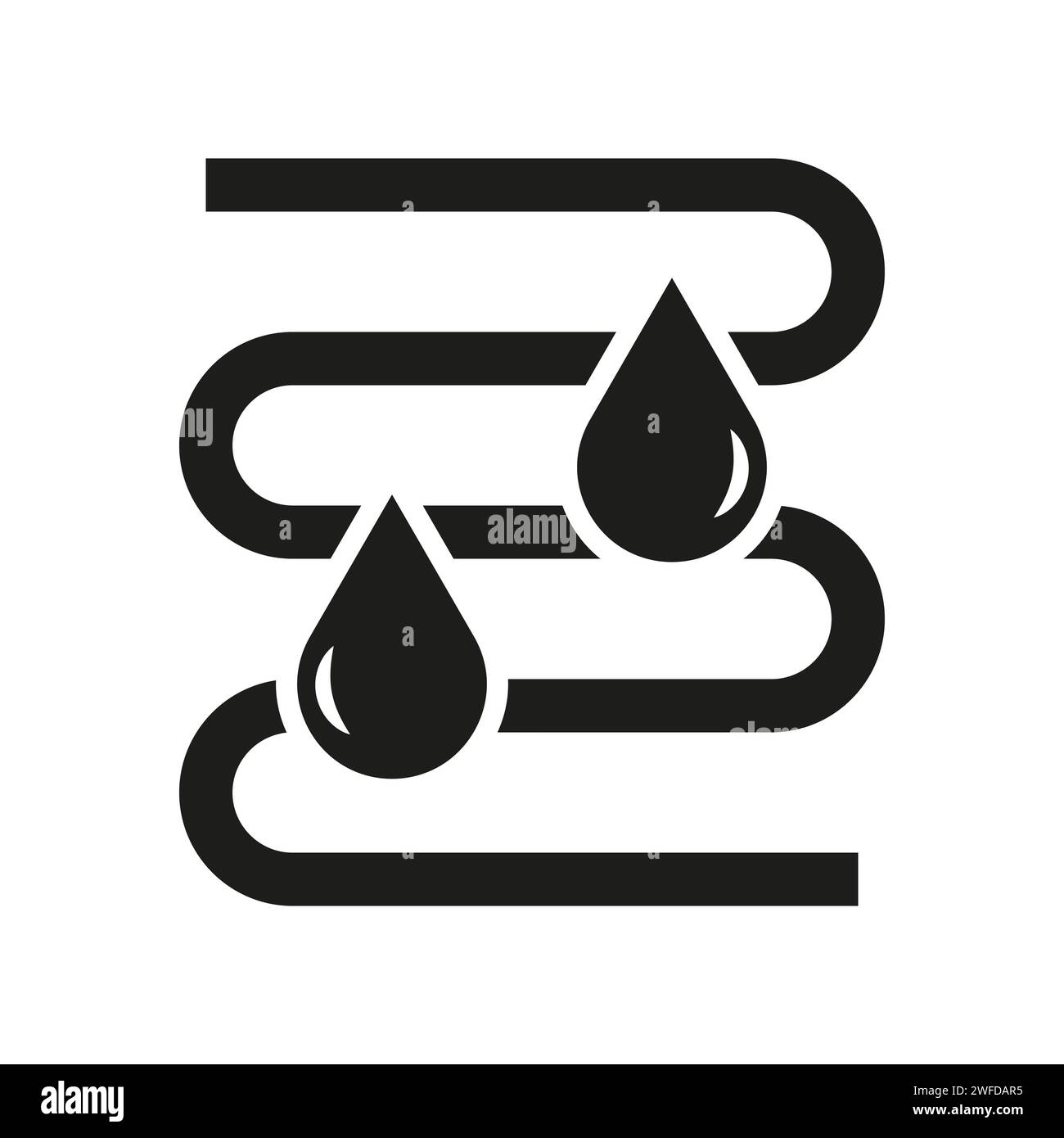 Water heating system icon. Vector illustration. stock image. EPS 10. Stock Vector