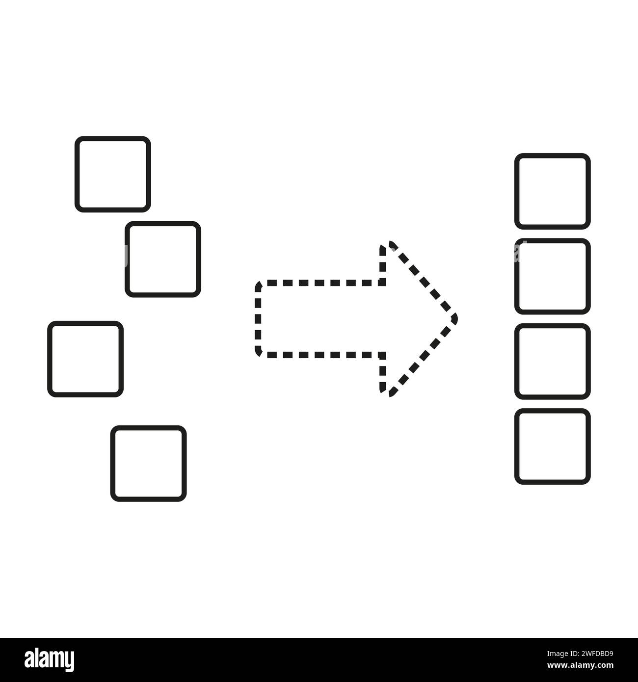 Ordering or alignment icon. Vector illustration. stock image. EPS 10. Stock Vector