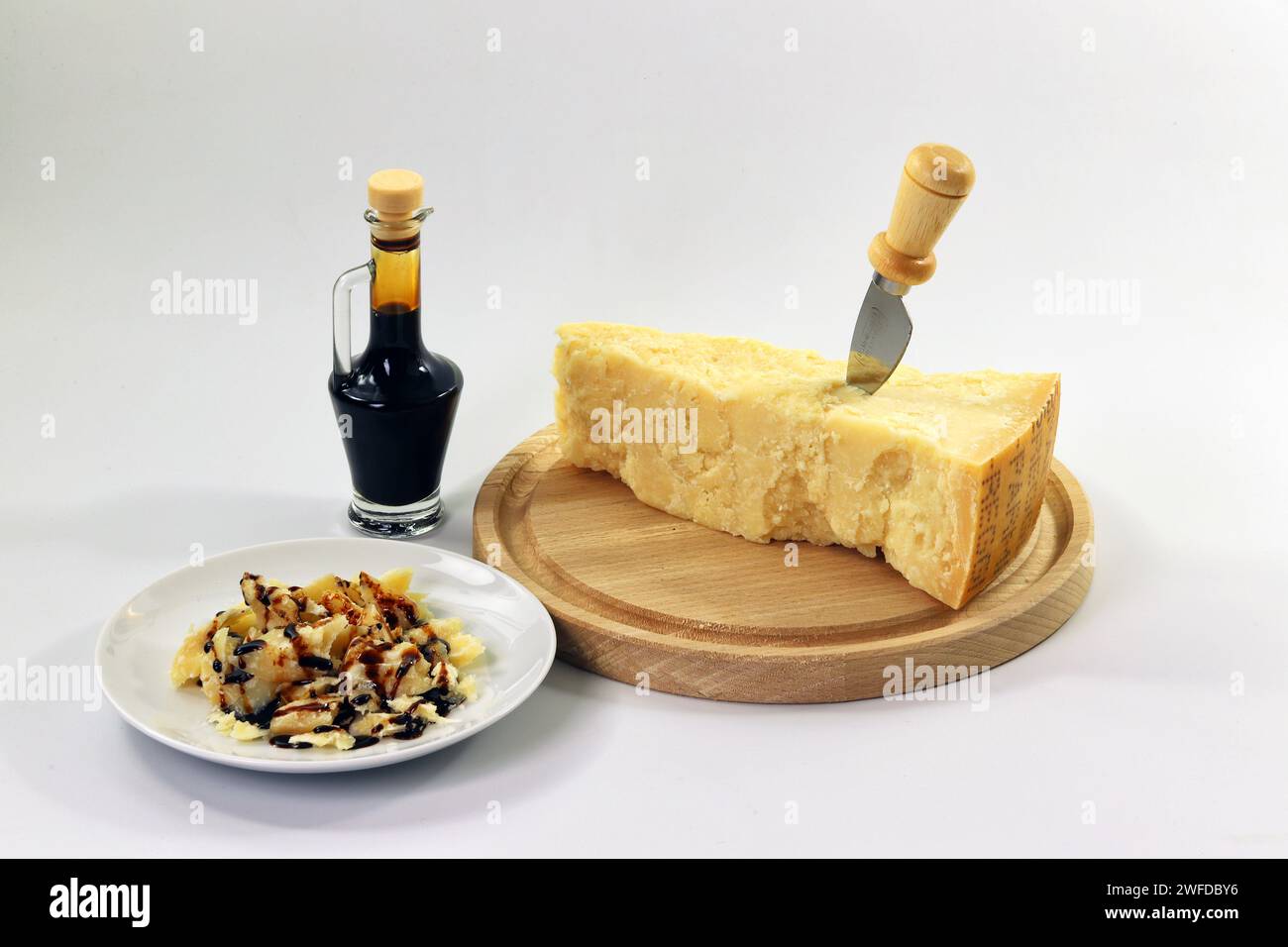 Modena, Italy, january 2024, Parmigiano Reggiano typical cheese