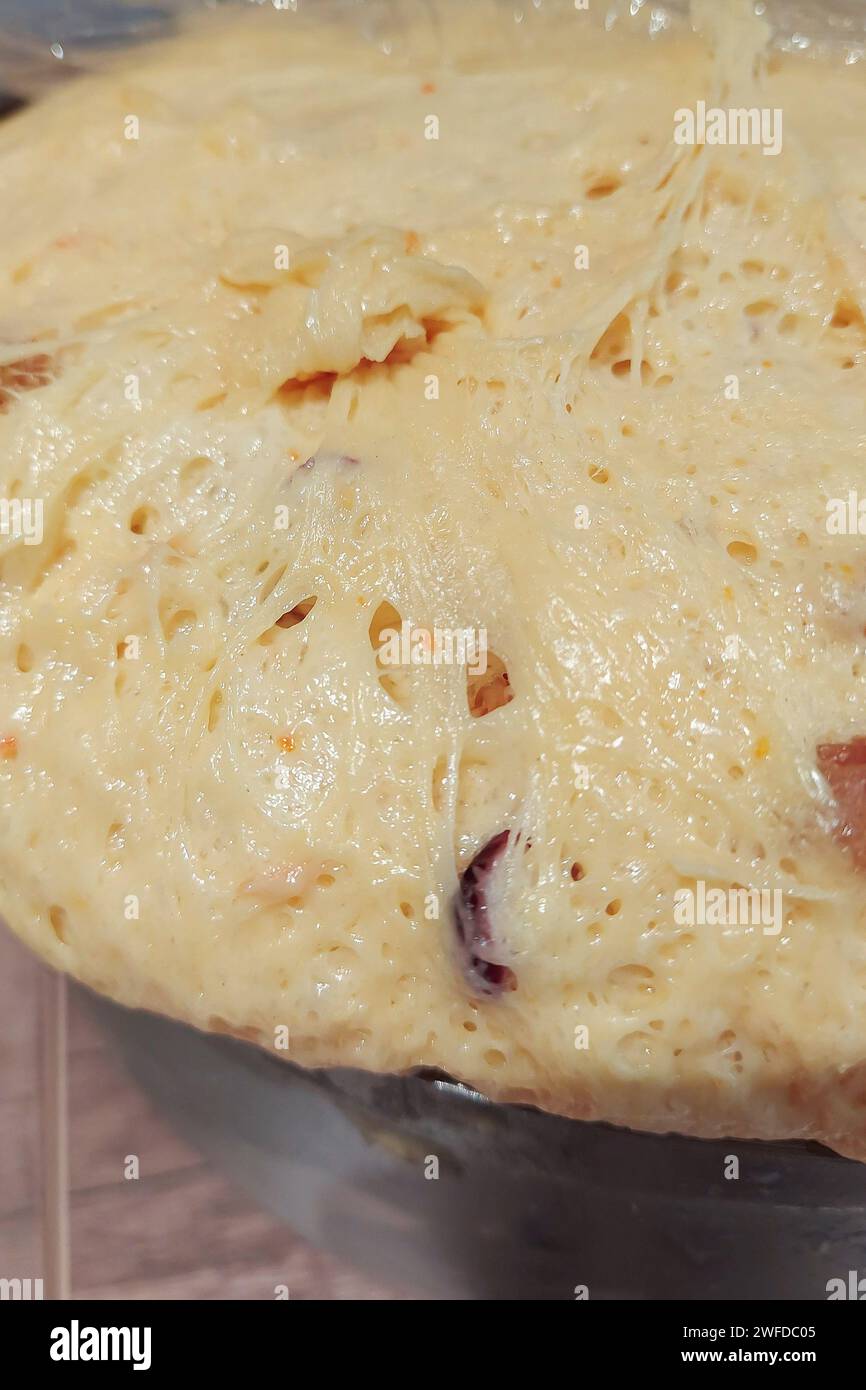 Yeast dough close-up. Homemade cakes Stock Photo - Alamy