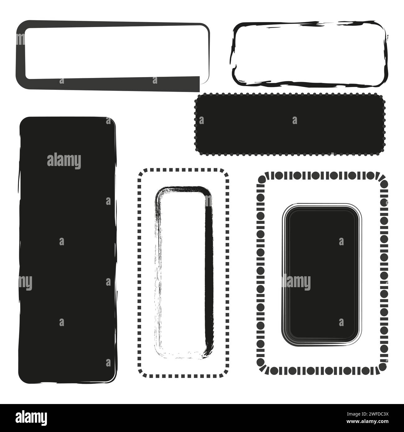 Grunge square and rectangle shapes. Vector illustration. EPS 10. Stock ...