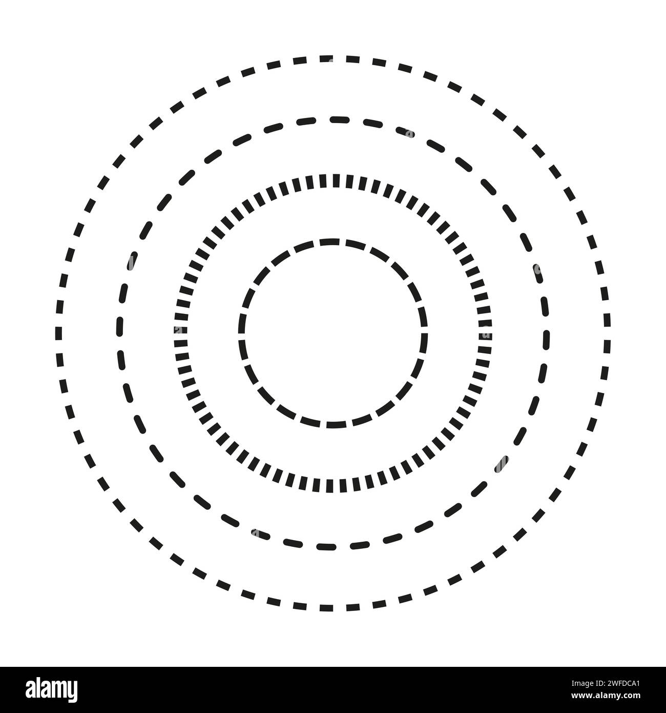 Round circle stork dash clear background. vector illustration. EPS 10. Stock Vector
