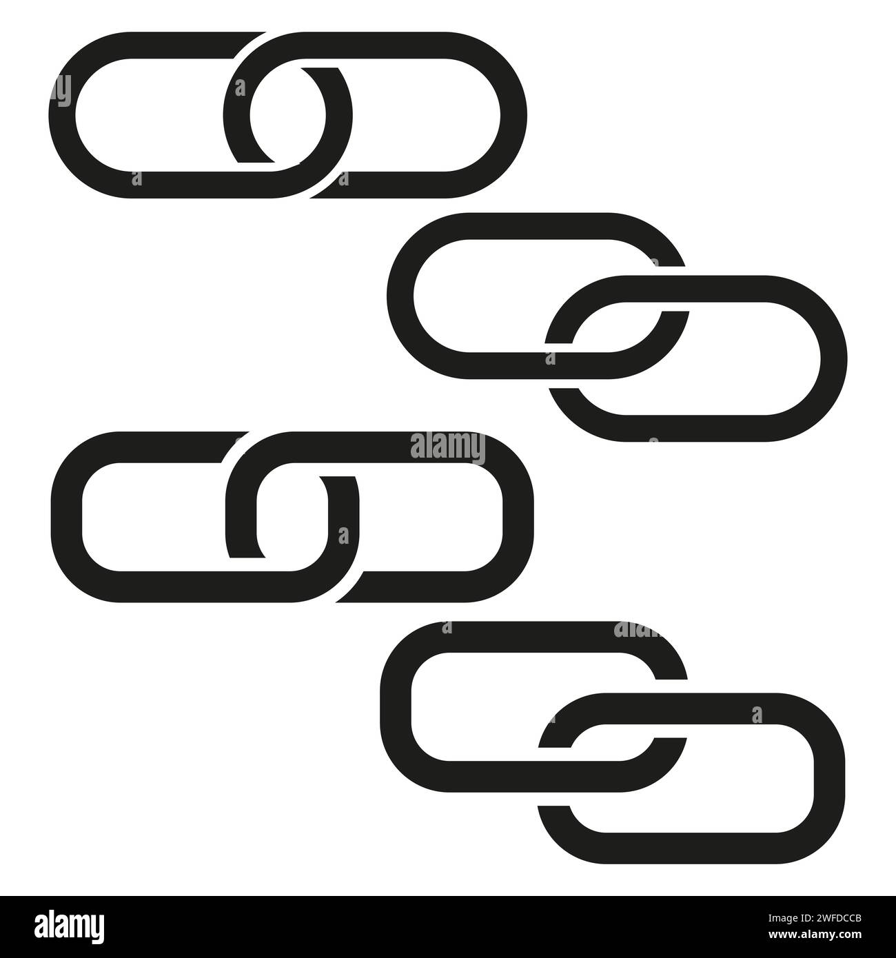 Chain icon. Vector illustration. EPS 10. Stock image. Stock Vector