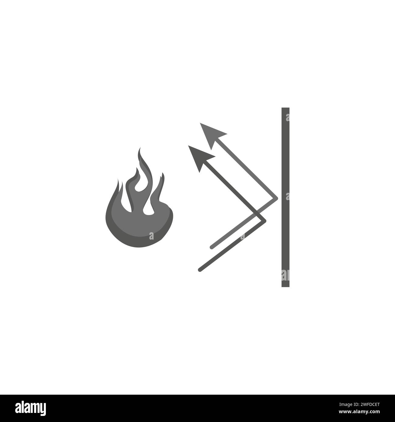 fireproofing icon, fire insulation linear sign. Vector illustration. stock image. EPS 10. Stock Vector