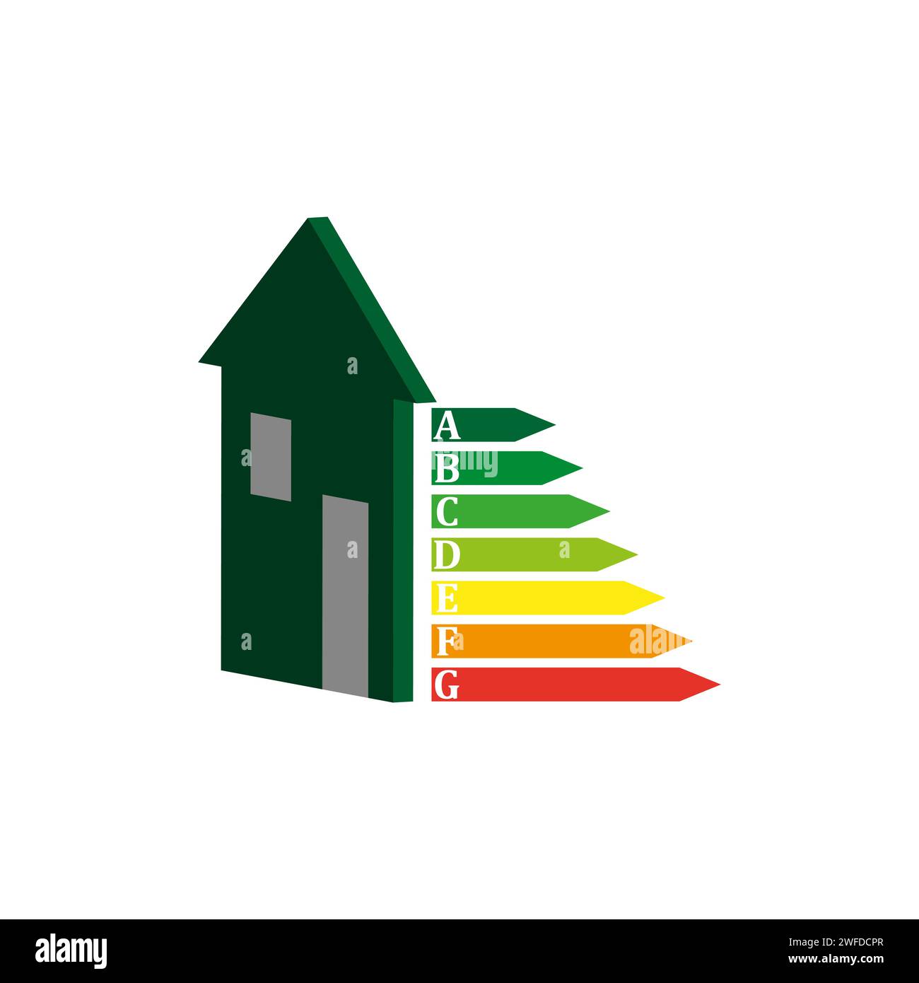 Energy chart for concept design. Energy efficiency icon. Chart concept