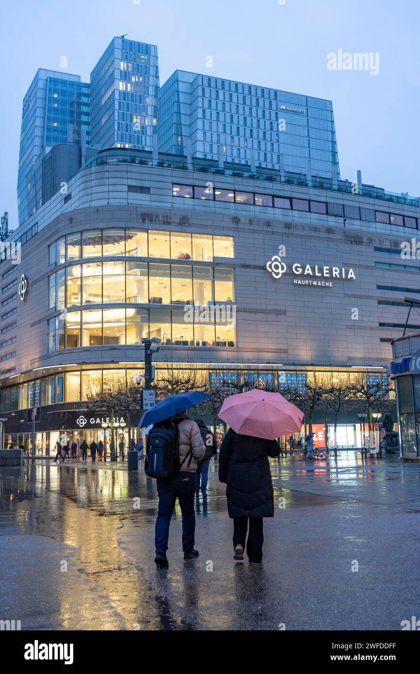 Galeria department store at the Hauptwache, on Große Eschenheimer Straße and pedestrian zone Zeil, Frankfurt am Main, Hesse, Germany Stock Photo