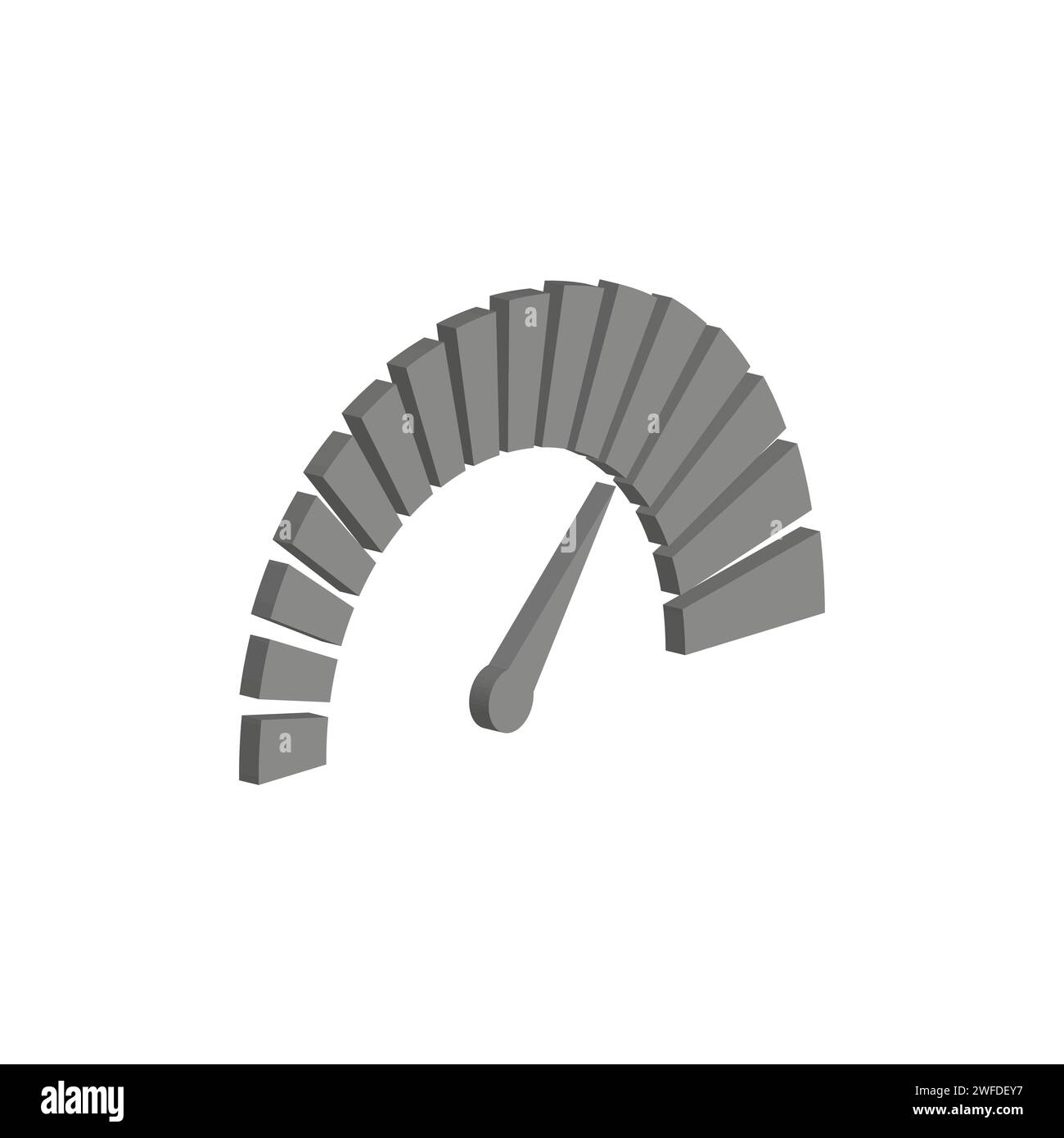 Speedometer 3d isometric icon. Vector illustration. EPS 10. Stock image. Stock Vector