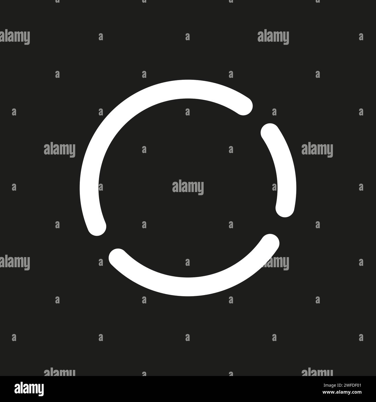 Black and white segmented circle. Vector illustration. EPS 10. Stock ...