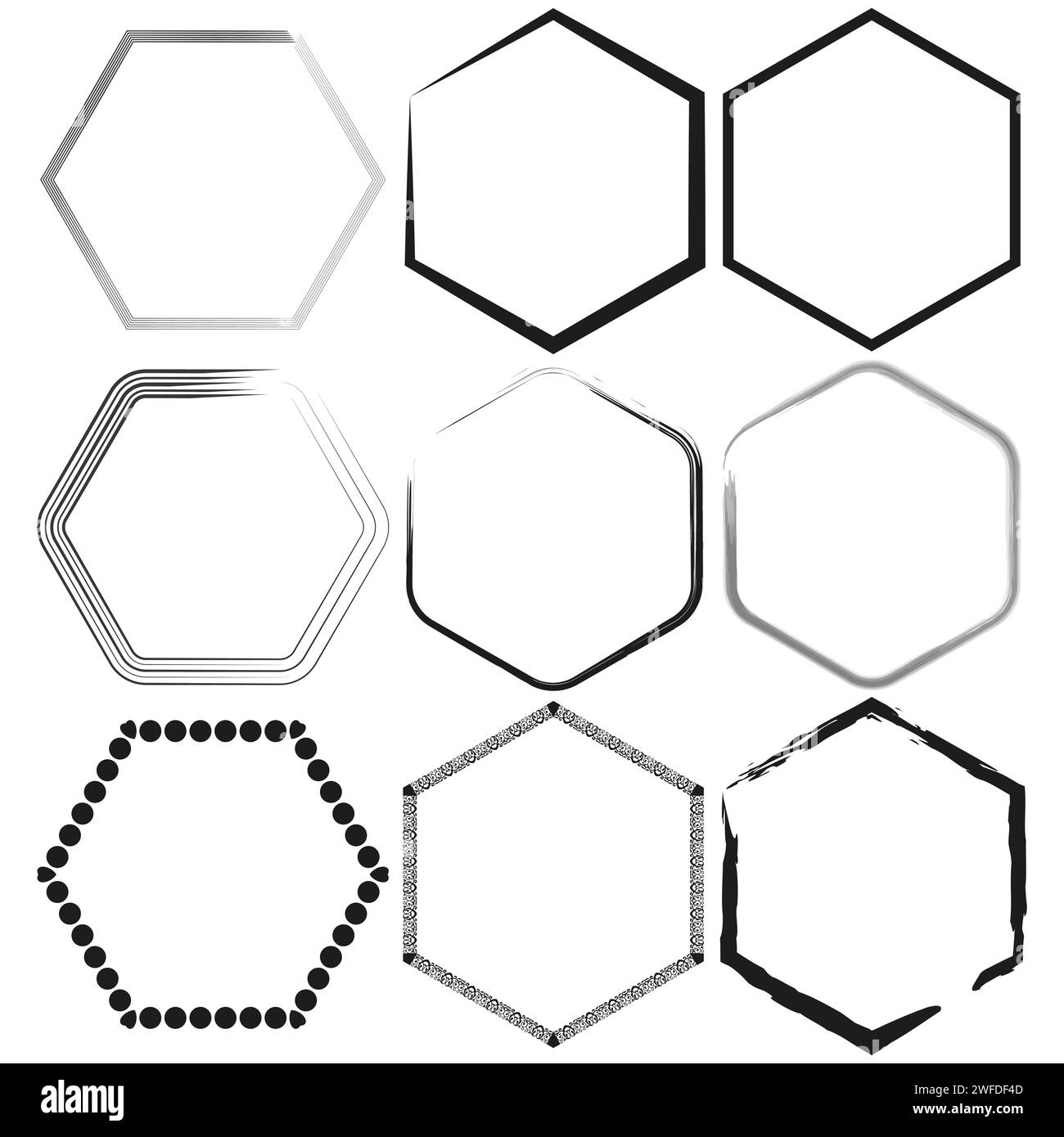 polygon octagon line. Vector illustration. EPS 10. Stock image. Stock Vector