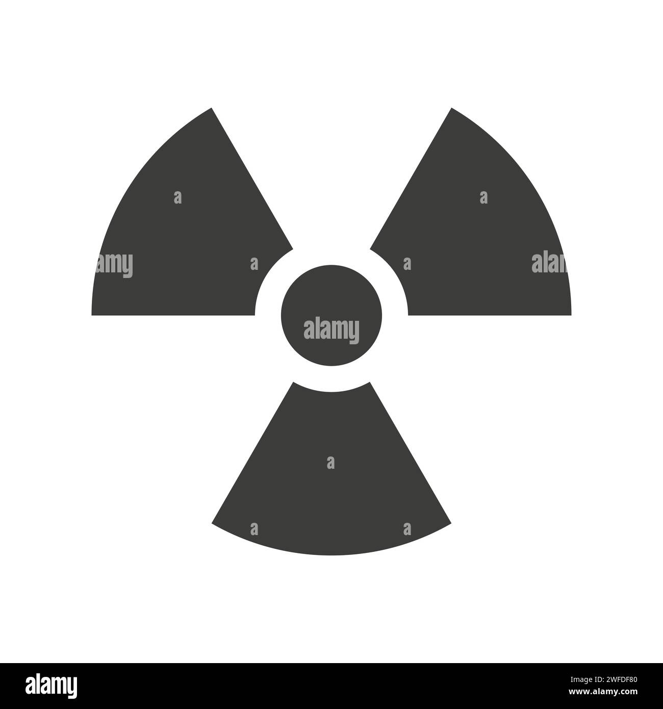 radiation sign icon. Alert symbol. Vector illustration. EPS 10. Stock Vector