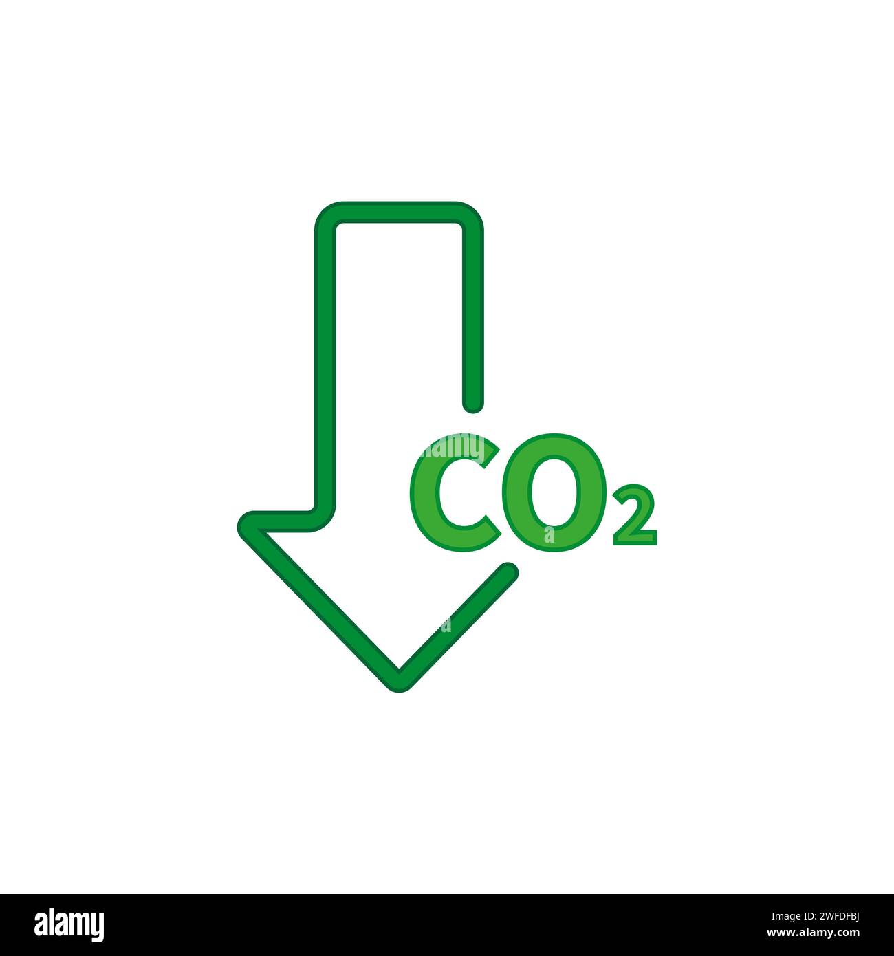reducing CO2 emissions icon vector stop climate change sign for graphic ...