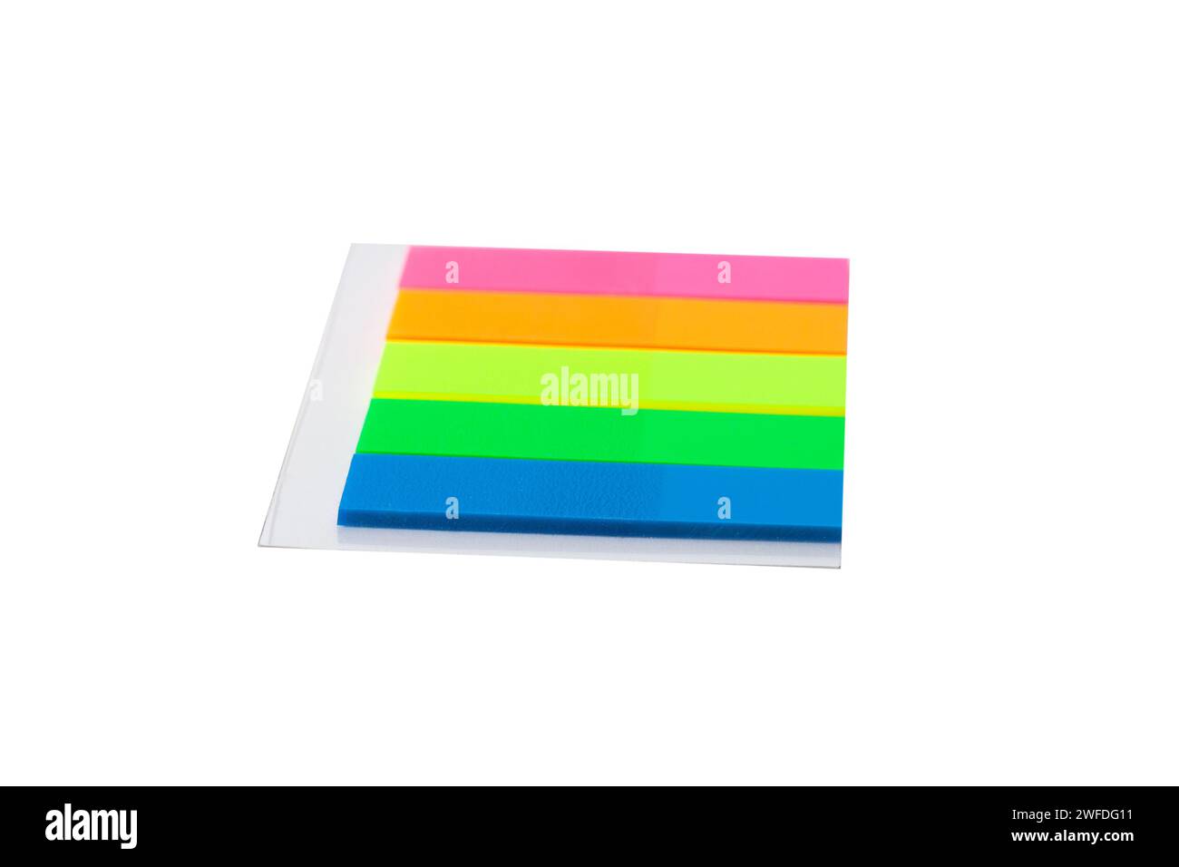 colorful paper sticky notes isolated on white background Stock Photo