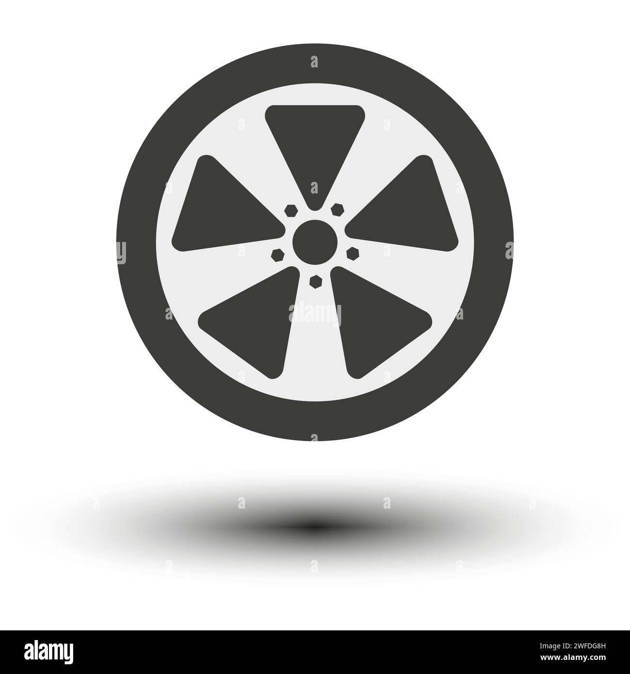 Transport tire icon. Vector illustration. EPS 10. Stock image. Stock Vector