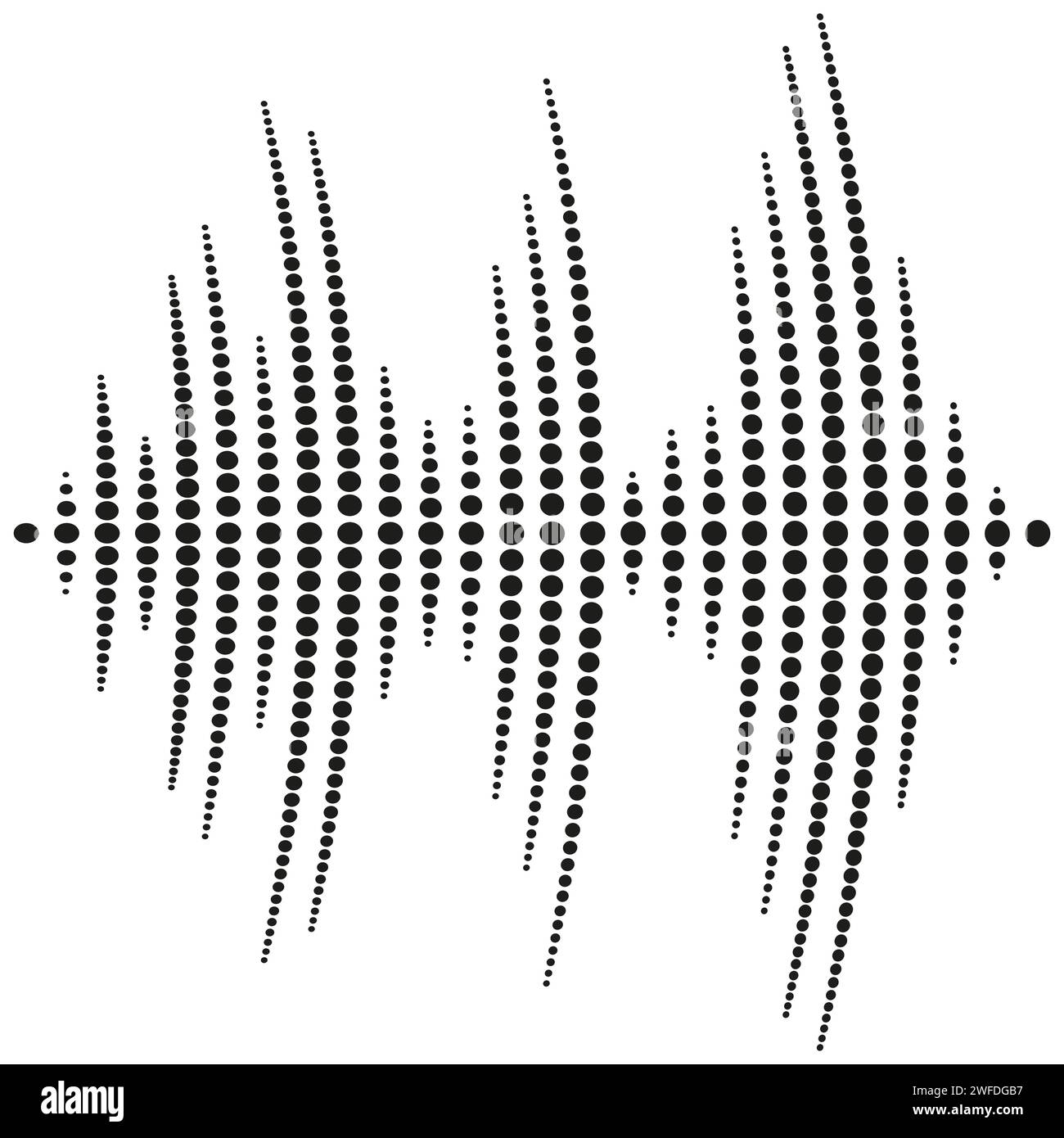 Dotted equalizer icon. Vector illustration. EPS 10. Stock image. Stock Vector