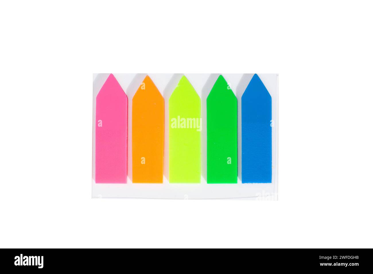 colorful paper sticky notes isolated on white background Stock Photo