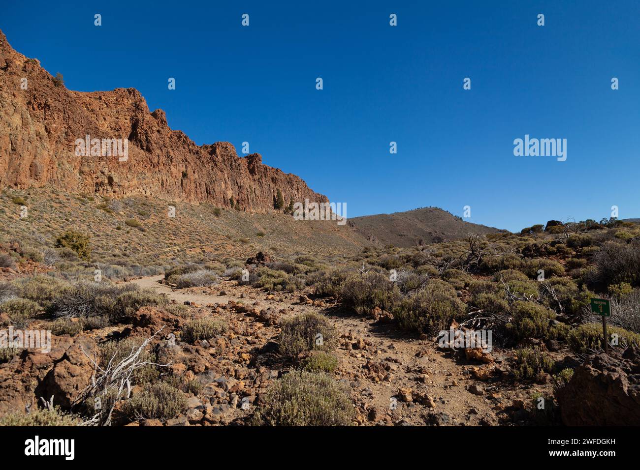 The impressive cliffs of La Fortaleza in Teide national park, Tenerife, Spain. Stock Photo