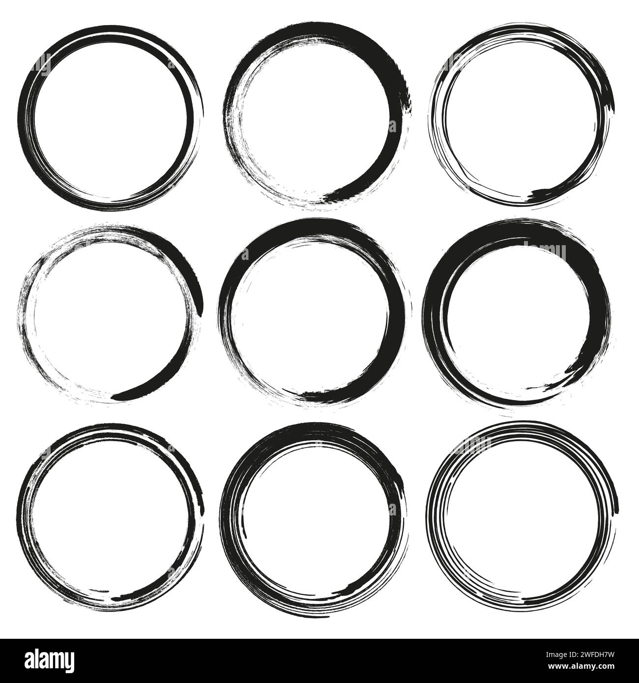Hand drawn circle. Stock image. Vector illustration. EPS10. Stock Vector