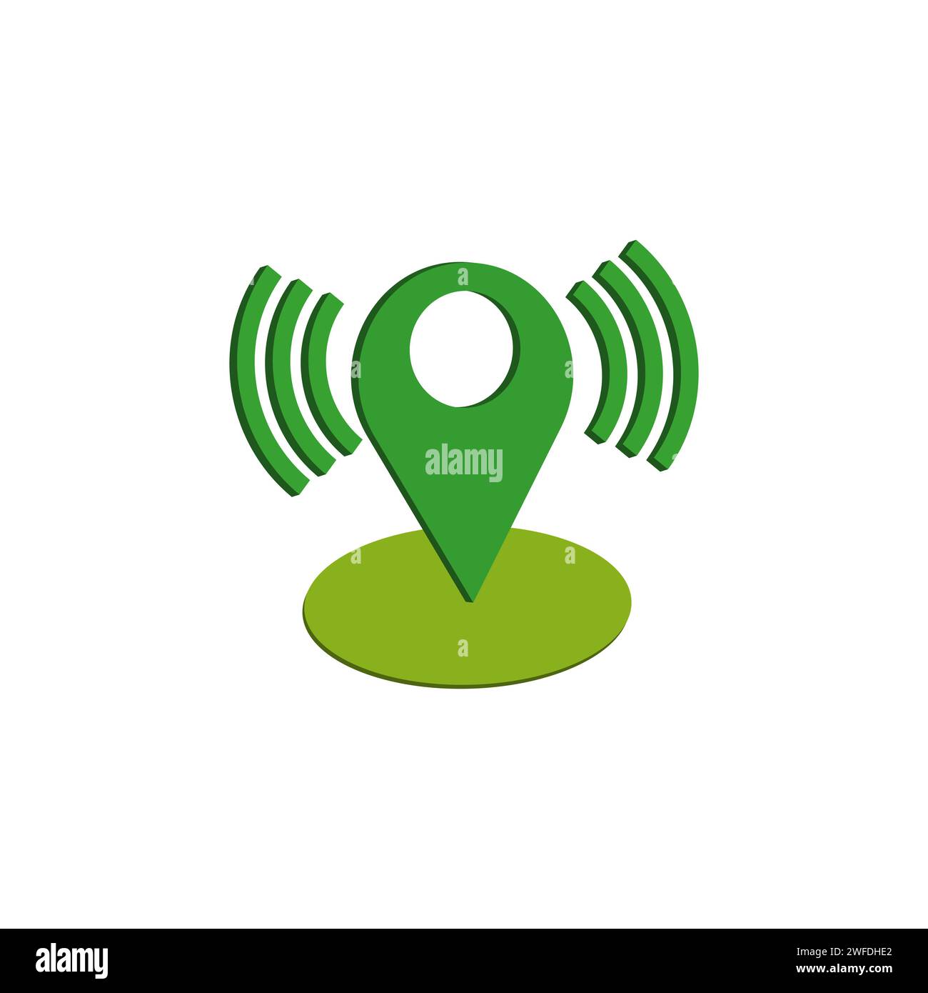 green Pin location. Live location. Pin location. Tracking position