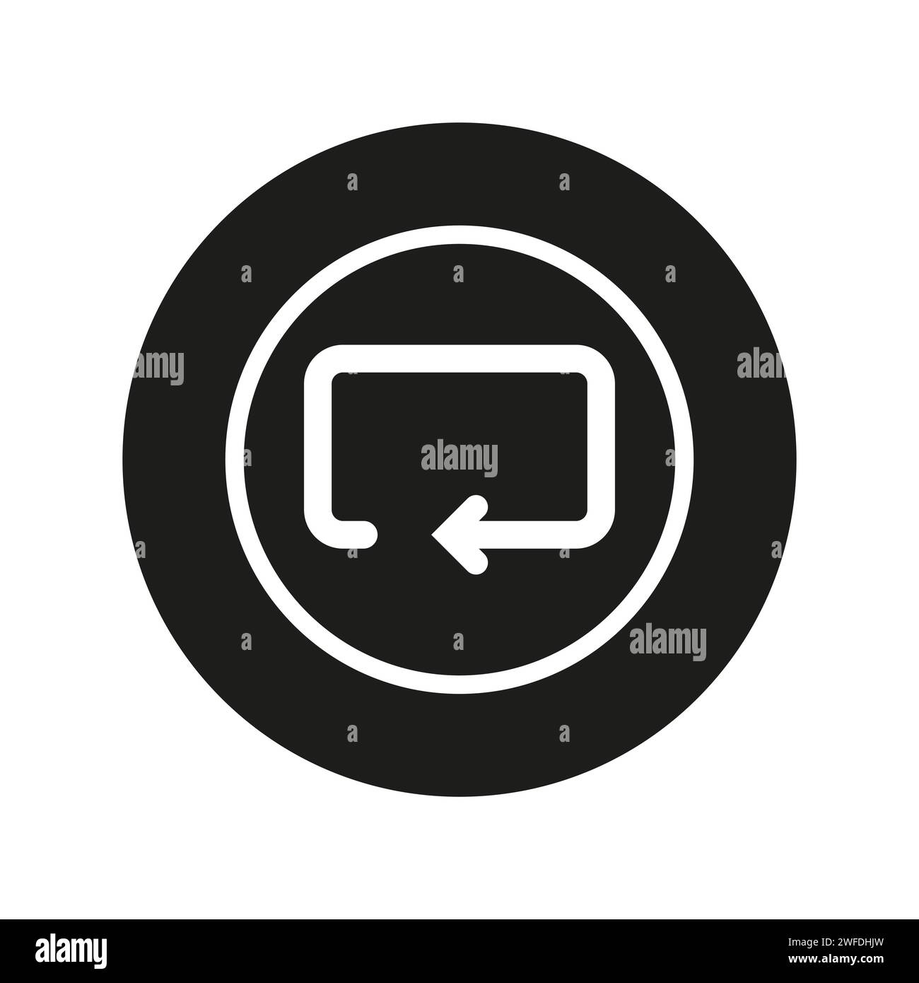 Control repeat icon. Vector illustration. EPS 10. Stock image. Stock Vector