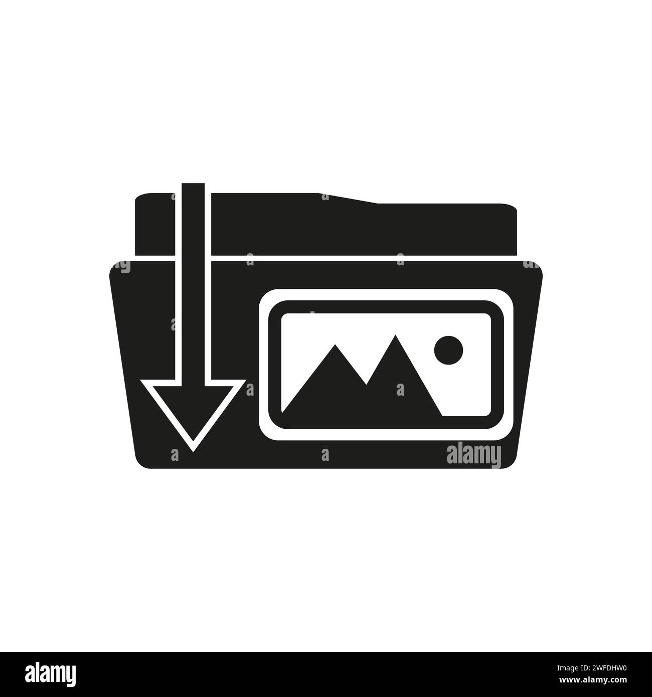 Image Download Folder icon. Vector illustration. EPS 10. Stock image ...