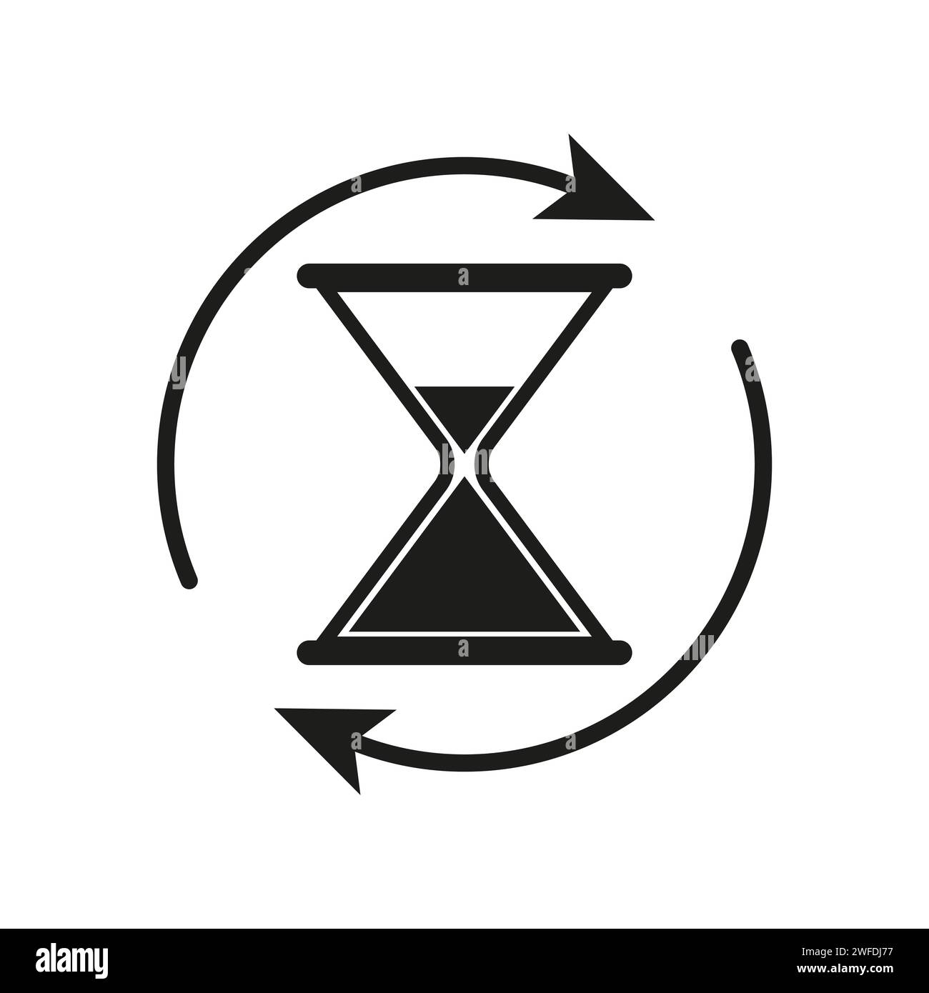 Hourglasses icon. Time icon. Vector illustration. EPS10. Stock image. Stock Vector