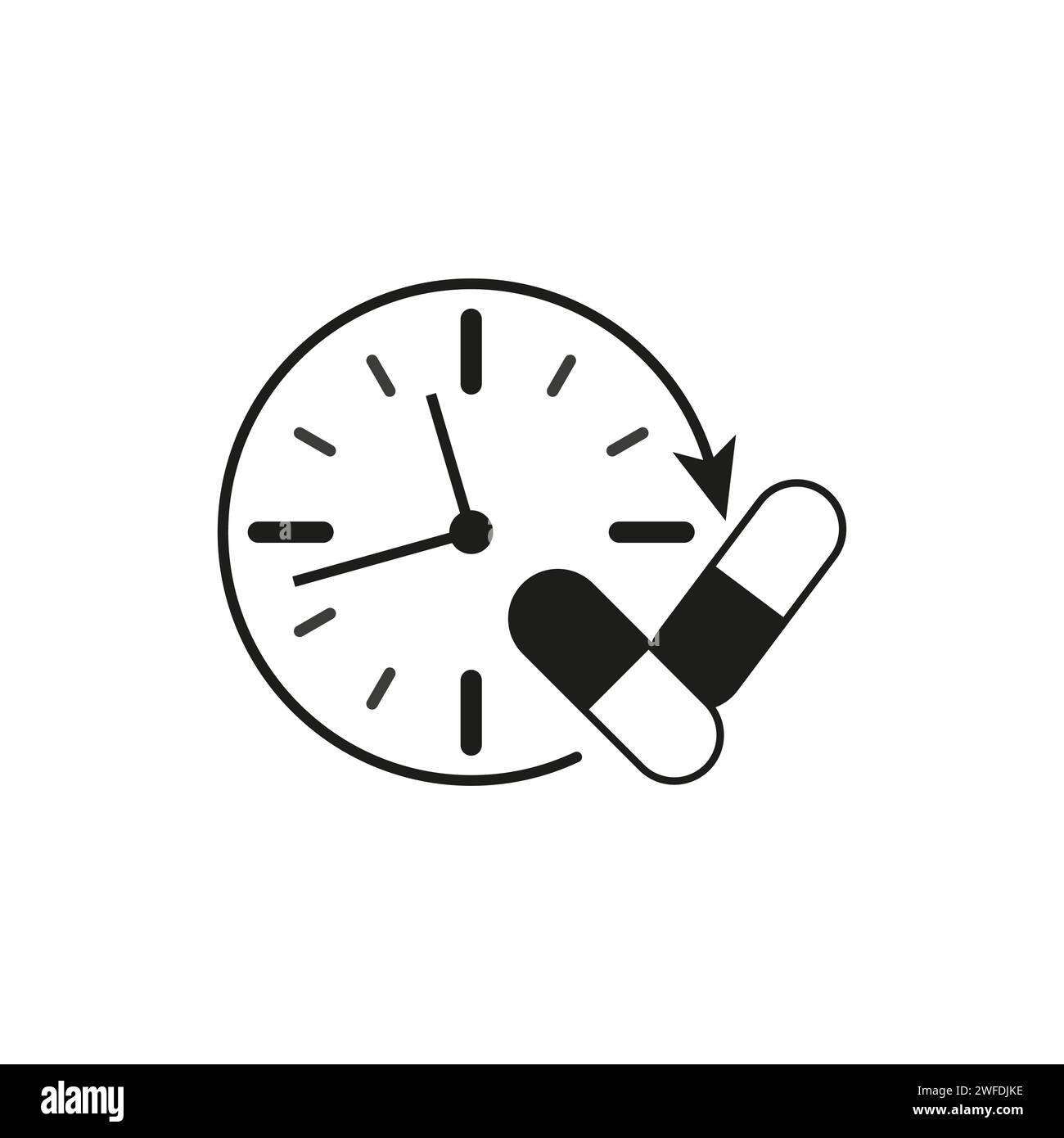 time taking dose medication icon, hour pills treatment, ingestion