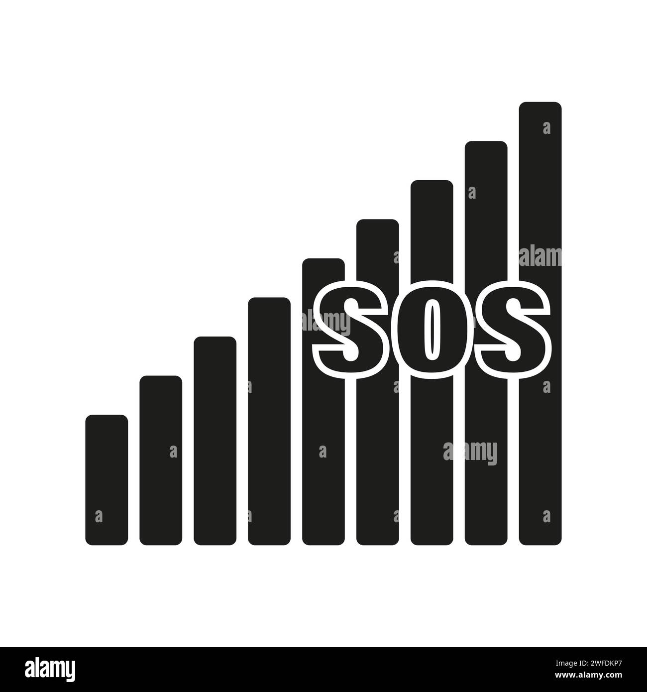 No signal, poor signal strength sign. Vector illustration. EPS 10