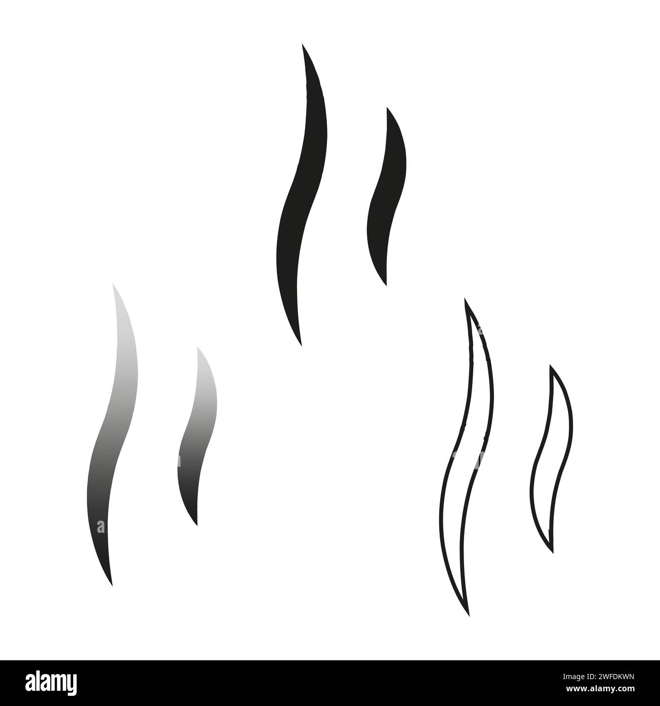 Set smoke icon. Vector illustration. EPS 10. Stock image. Stock Vector