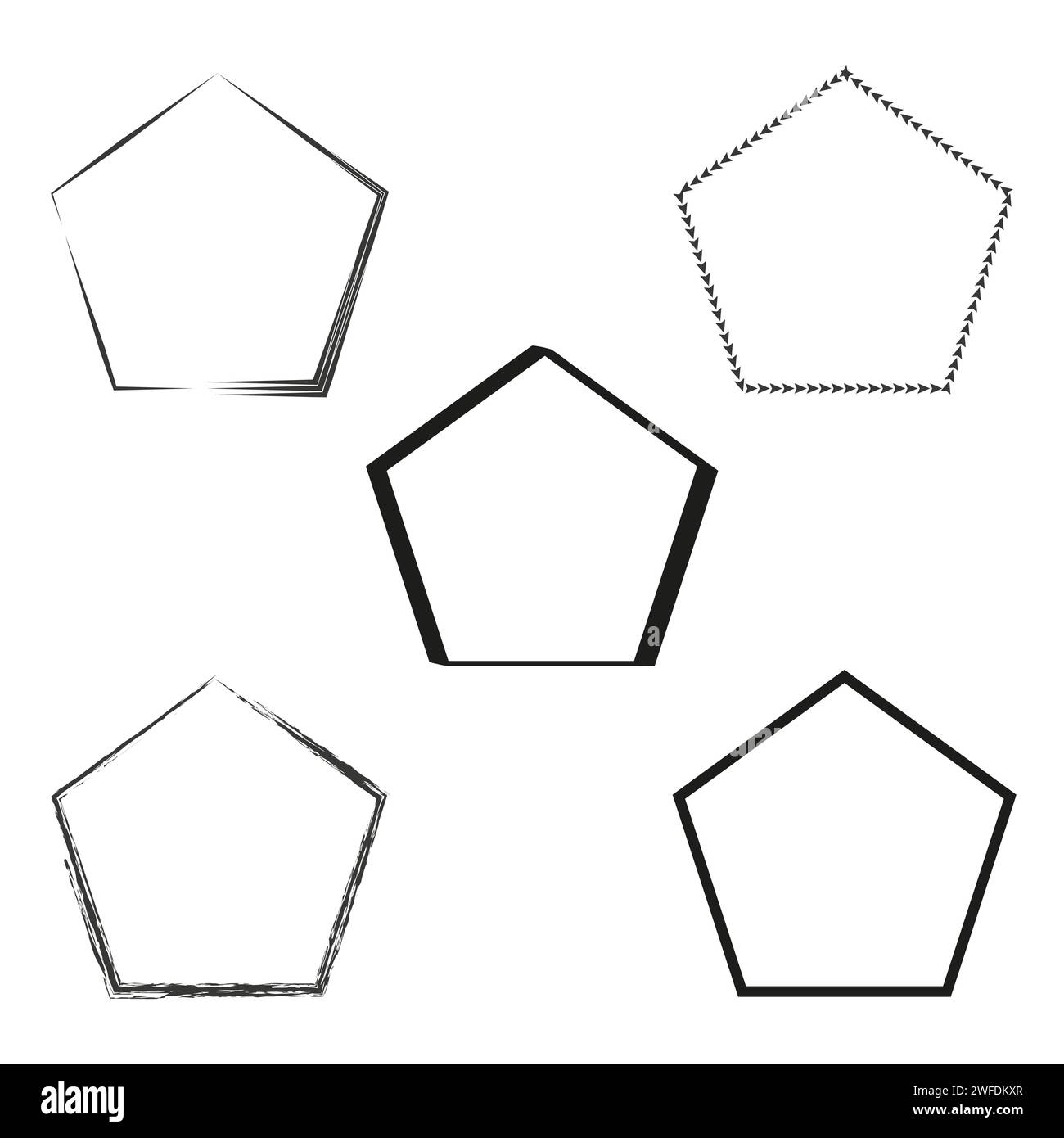 polygon octagon line. Vector illustration. EPS 10. Stock image. Stock Vector