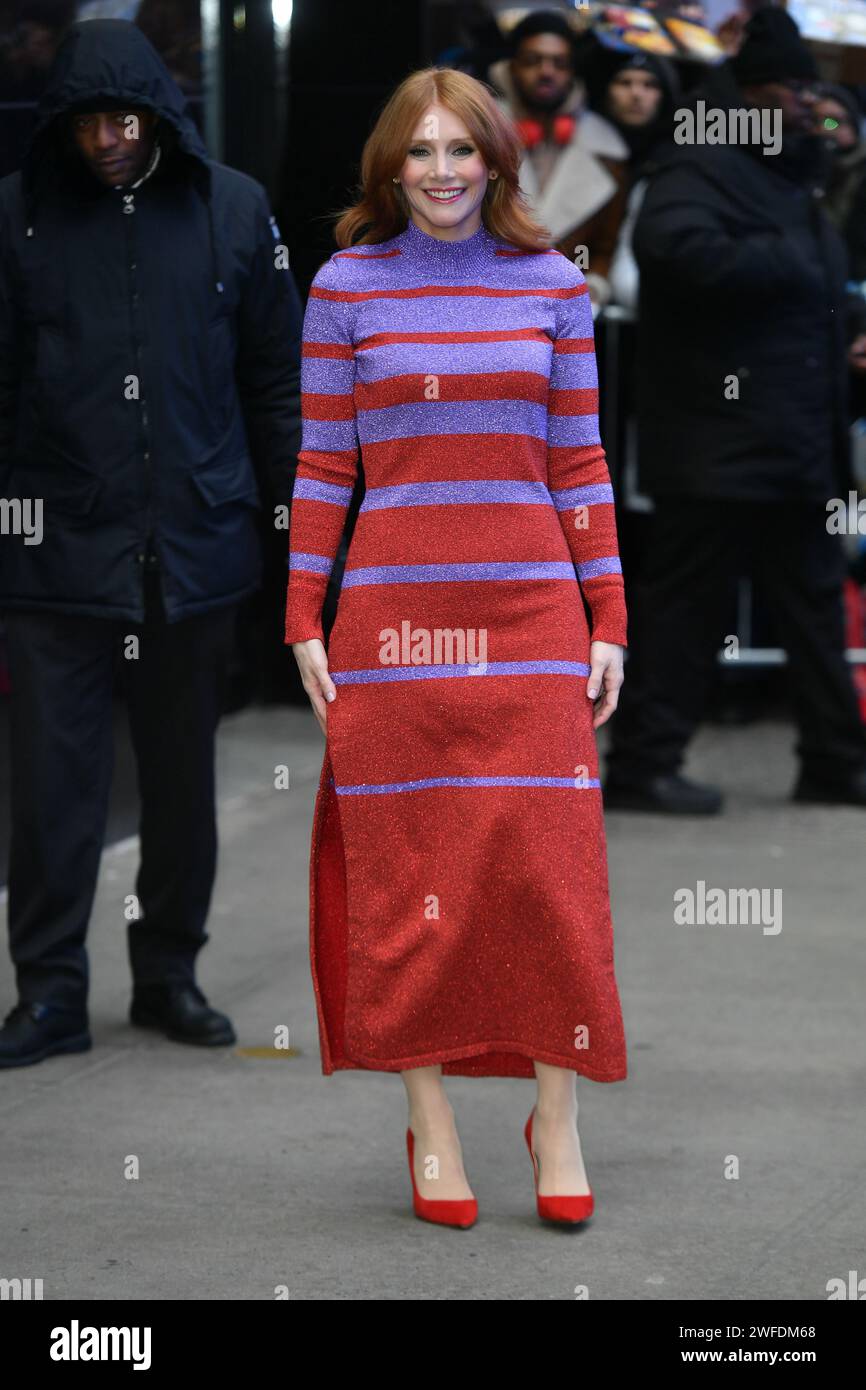 Bryce Dallas Howard leaves Good Morning America studios on January 30