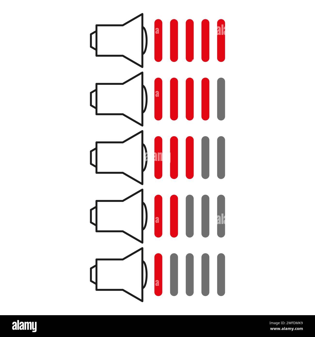 Sound volume level indicators. Vector illustration. EPS 10. Stock image ...