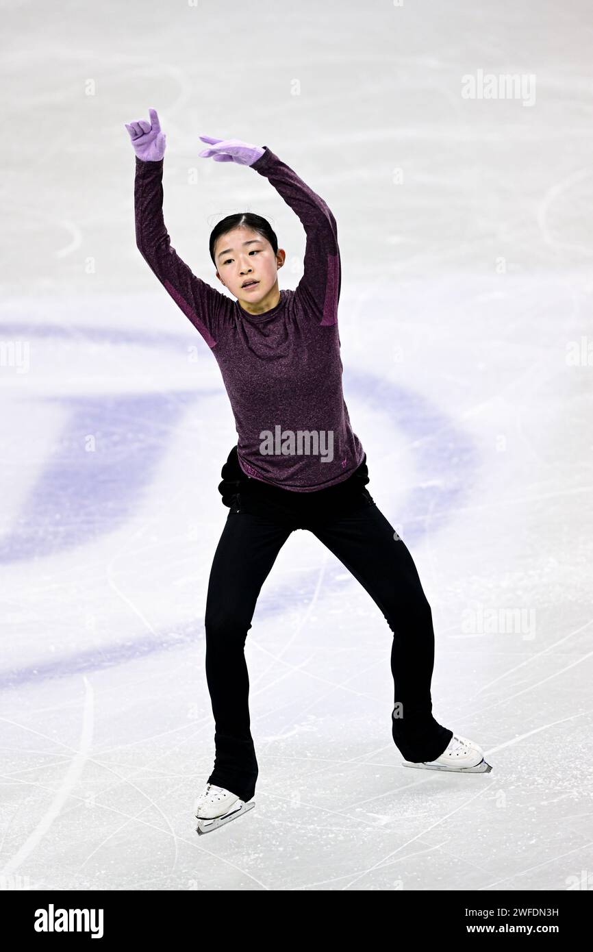 Mone CHIBA (JPN), during Women Practice, at the ISU Four Continents