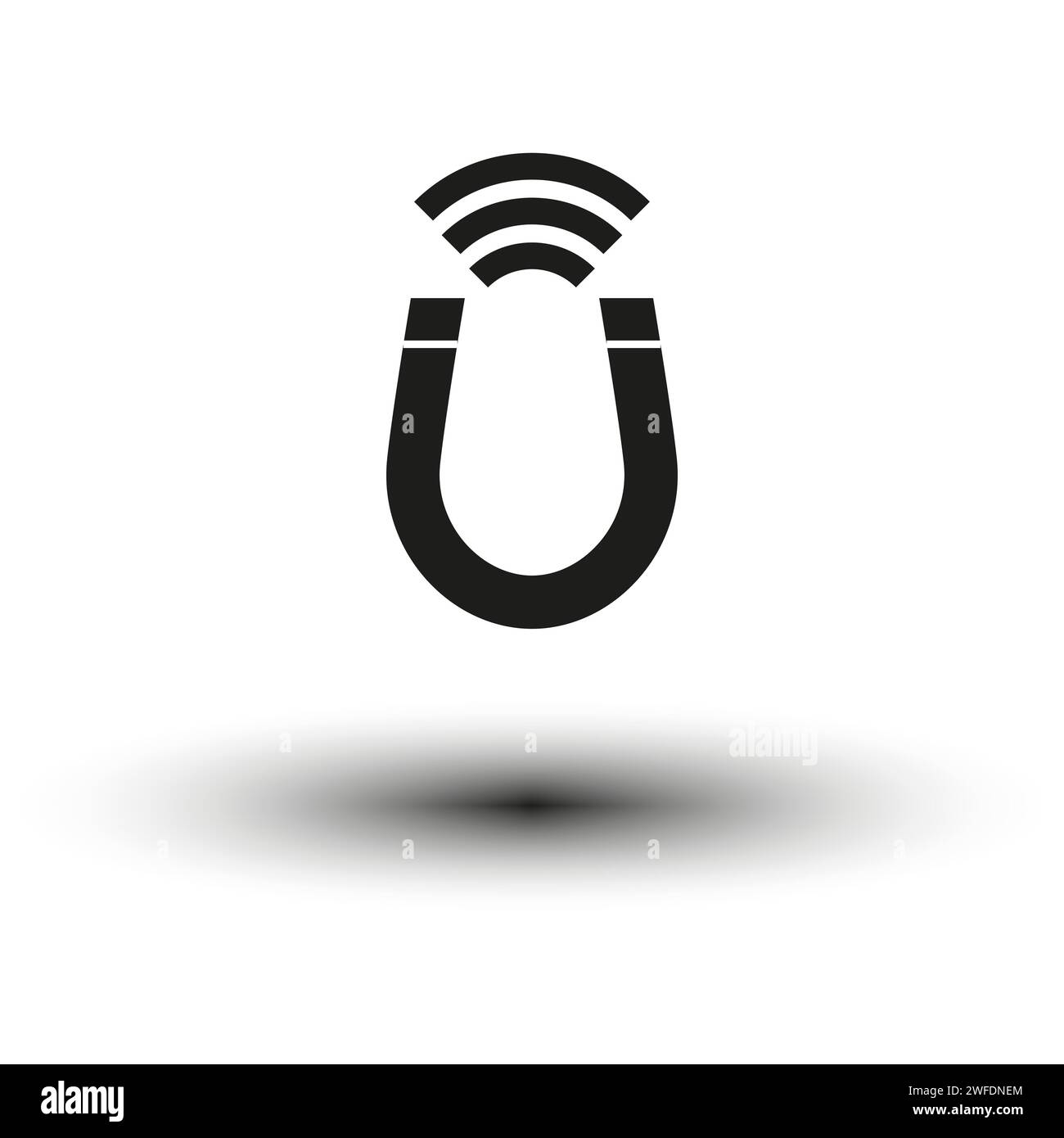 Magnet icon. Vector illustration. EPS 10. Stock image. Stock Vector