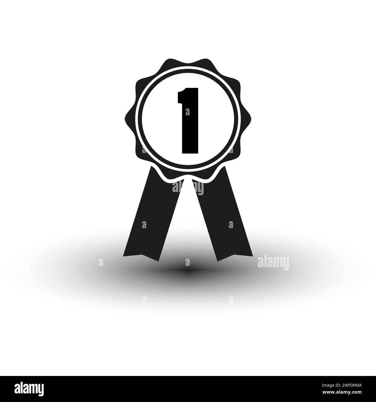 Award medal icon. Rosette symbol. Vector illustration. EPS 10. Stock ...