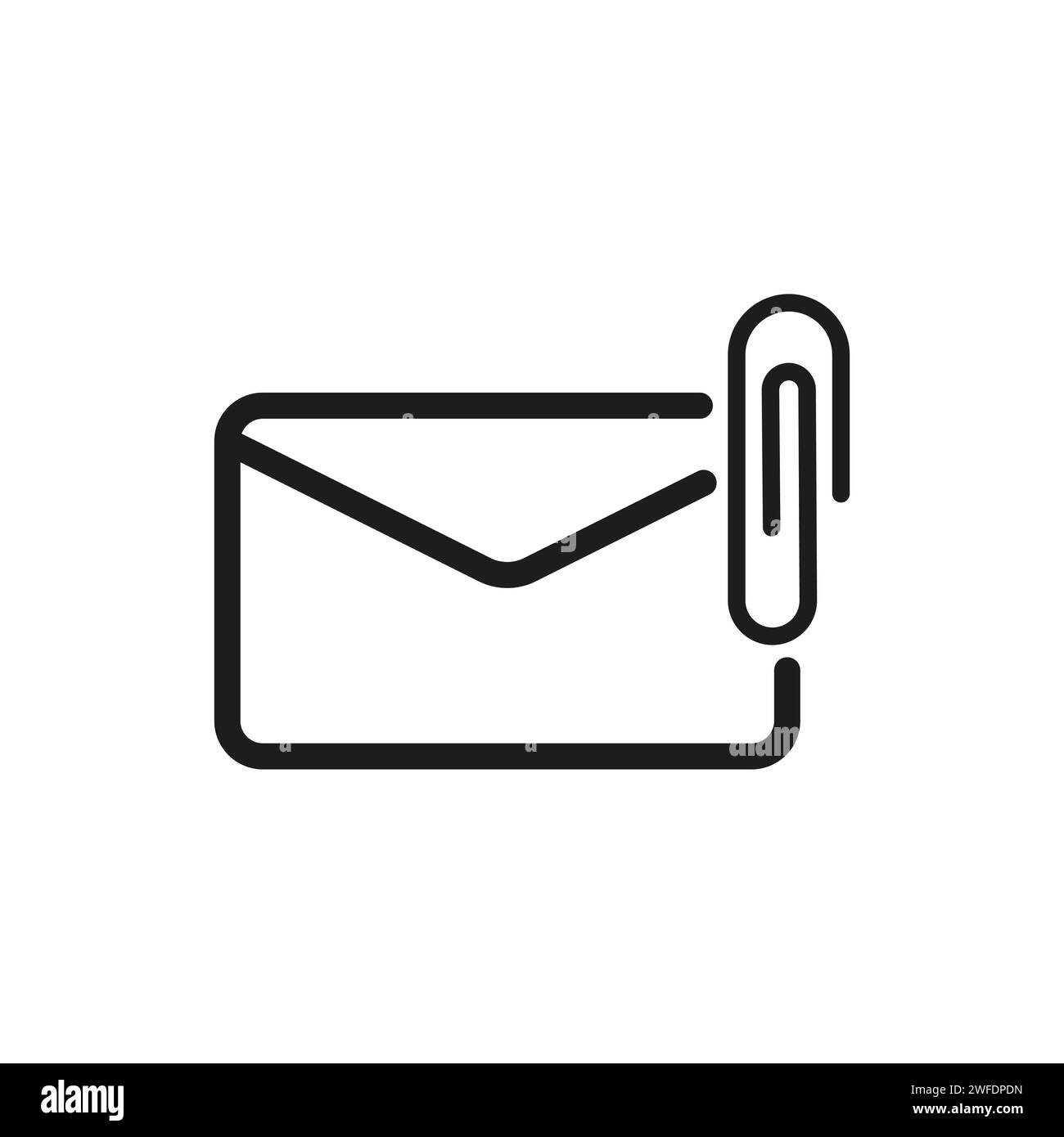 Mail Attachment icon. Vector illustration. EPS 10. Stock image. Stock Vector