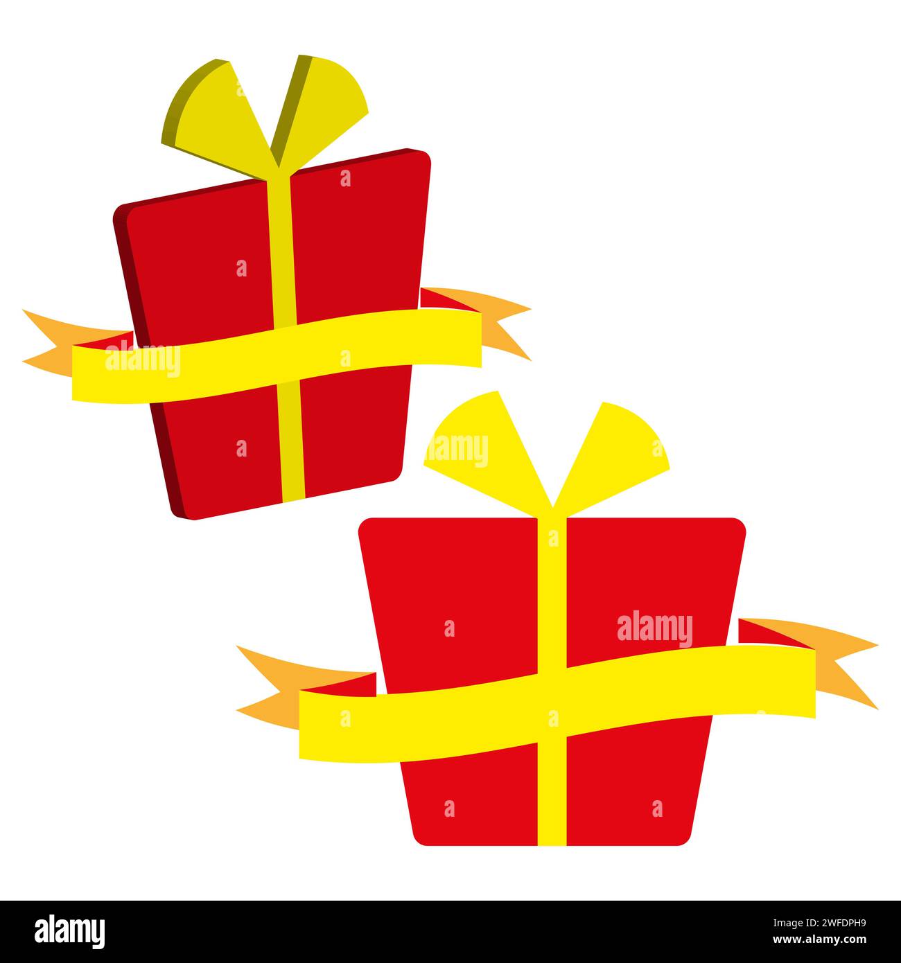 Funny gift, present. Vector illustration. EPS 10. Stock image. Stock Vector