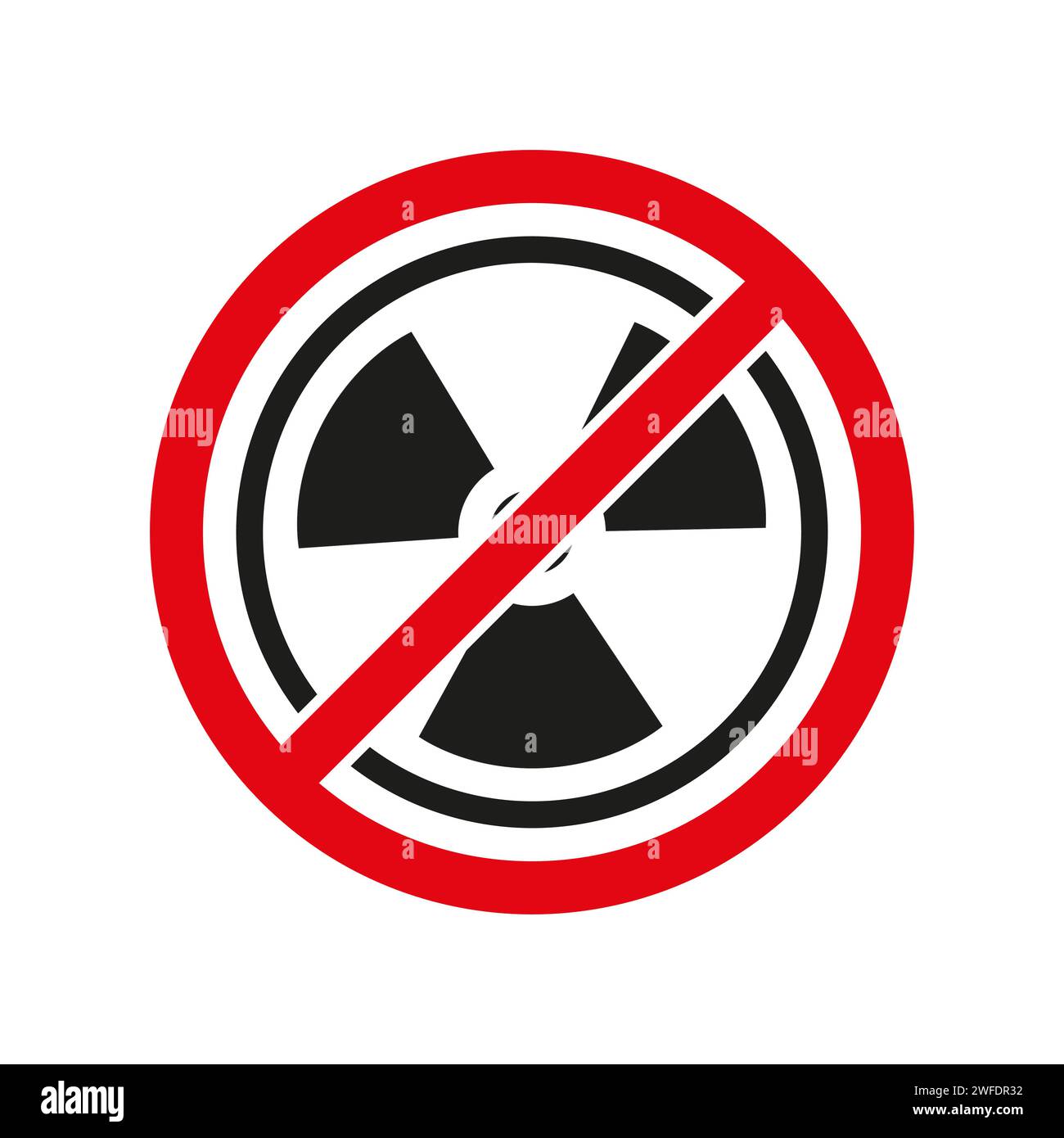 No radioactive substances icon. Vector illustration. PS 10. Stock image ...