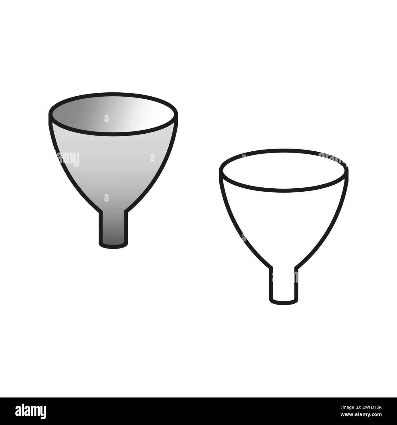 Funnel icon. Vector illustration. EPS 10. stock image. Stock Vector