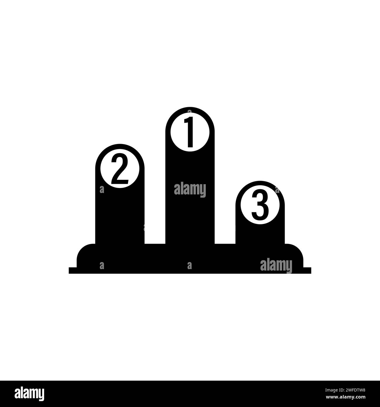 Ranking icon. First second and third place. Vector illustration. Eps 10 ...