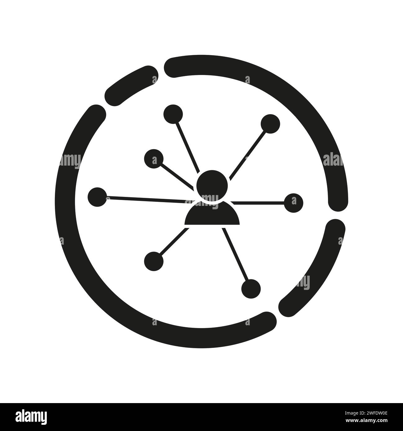Relations diagram icon. Vector illustration. EPS 10. Stock image. Stock Vector