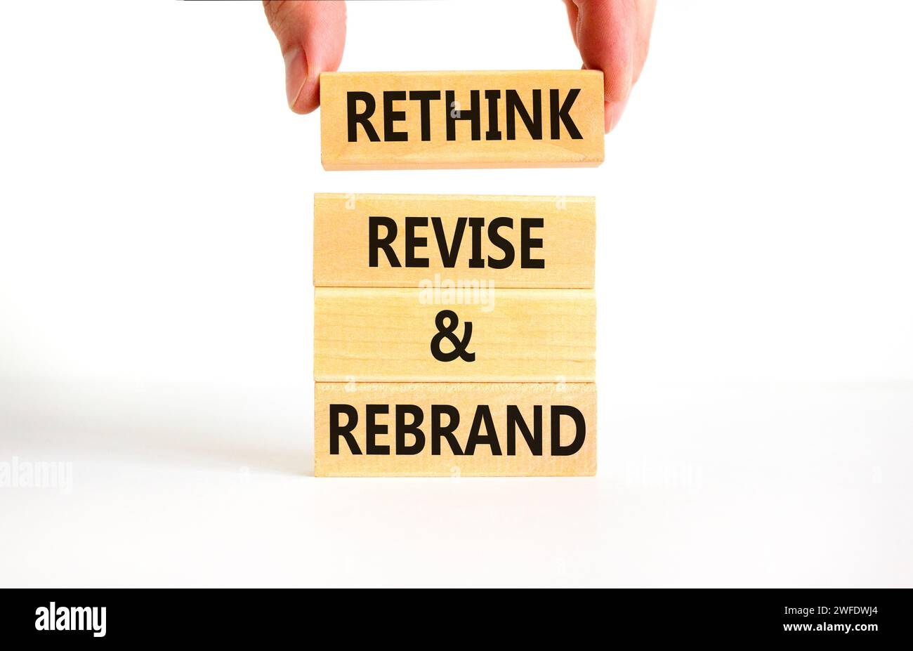Rethink revise rebrand symbol. Concept word Rethink Revise and Rebrand ...