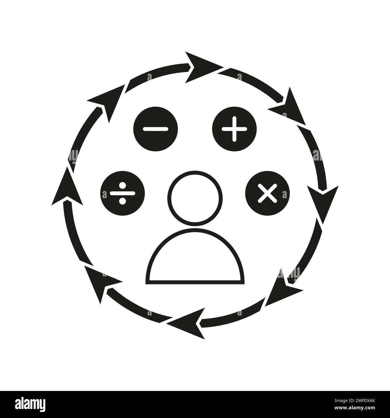 Genius, mathematic human icon. Vector illustration. EPS 10. stock image ...