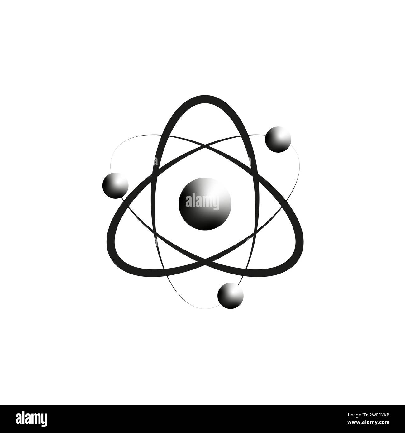 Atom icon. Molecule symbol or atom symbol. Vector illustration. EPS 10 ...