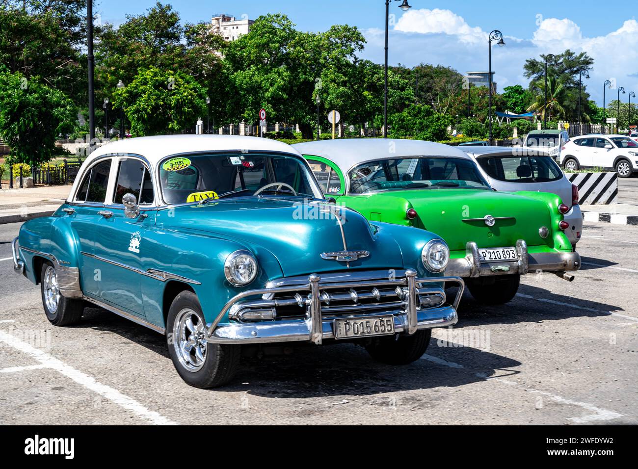 Old car in Havana Stock Photo