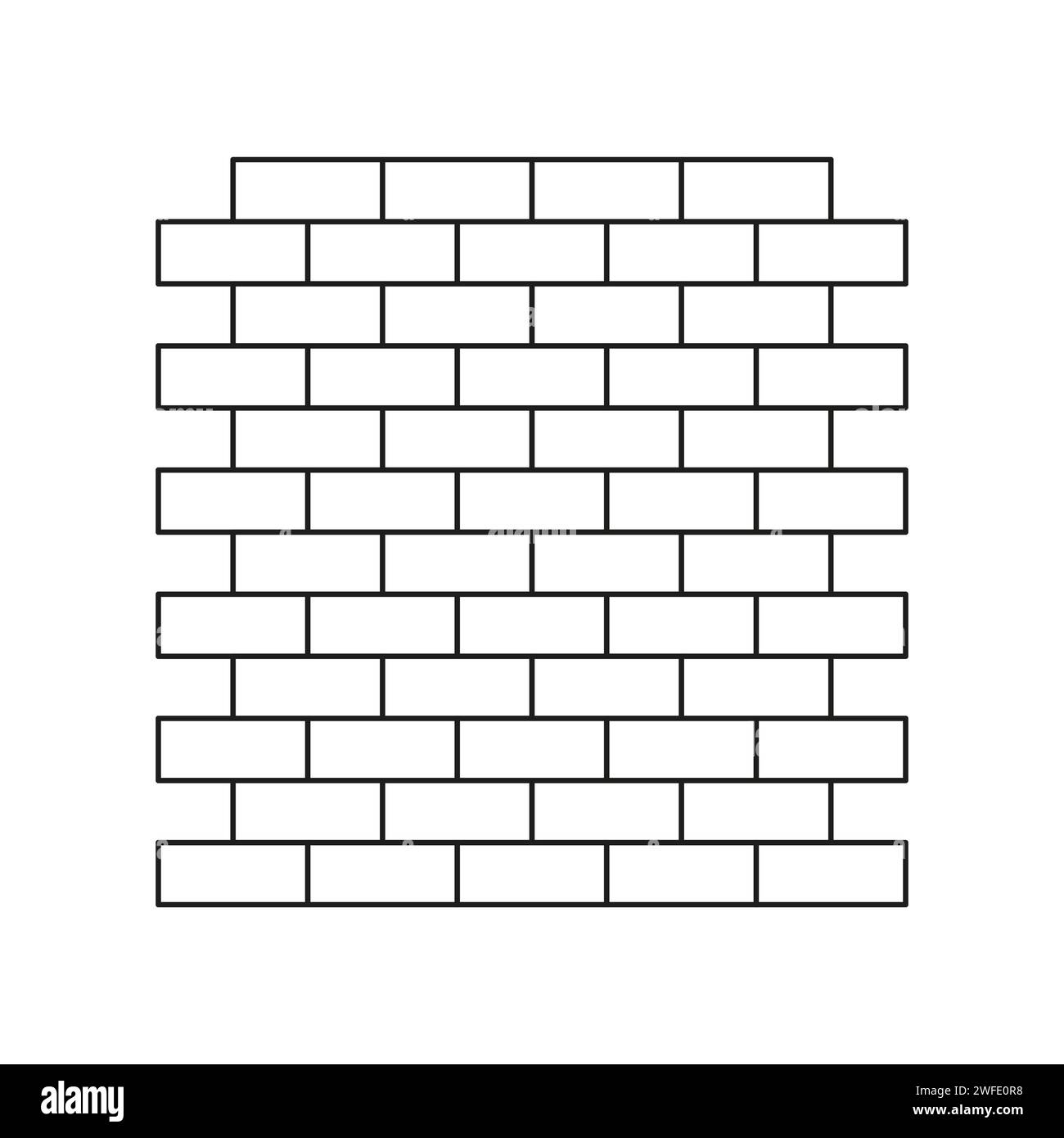 Brick wall icon. Vector illustration. EPS 10. stock image. Stock Vector