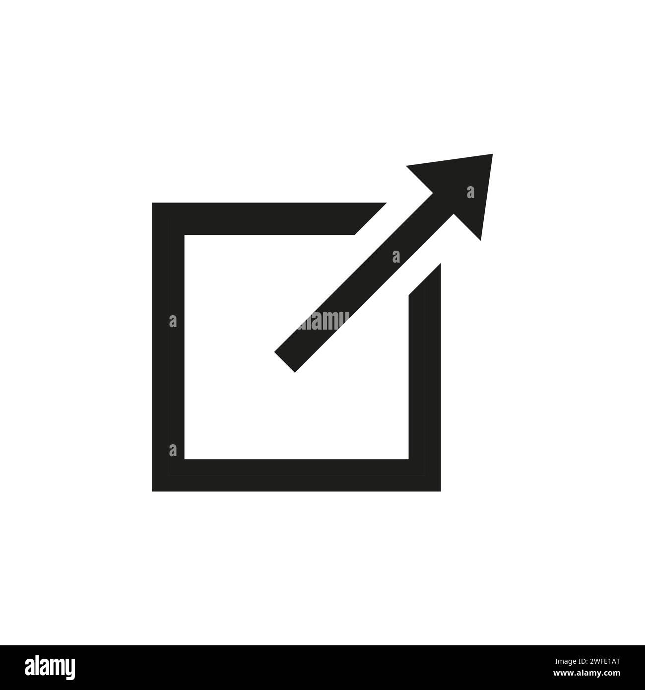 External link icon. Vector illustration. EPS 10. Stock image. Stock Vector